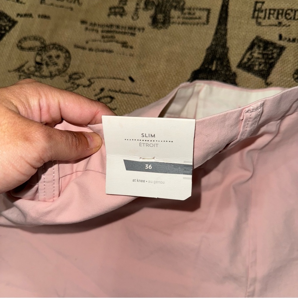 Old Navy NWT! Men's Slim Etroit Pink Core Slim Blush Hue Short Size 36 - Picture 12 of 13